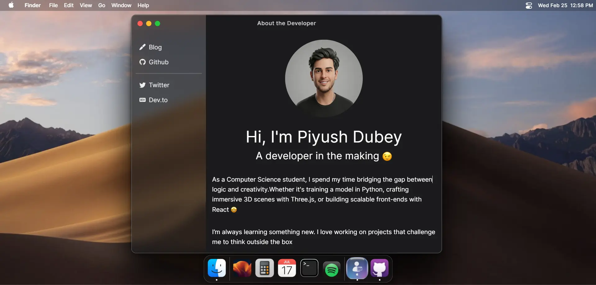 Macos portfolio preview